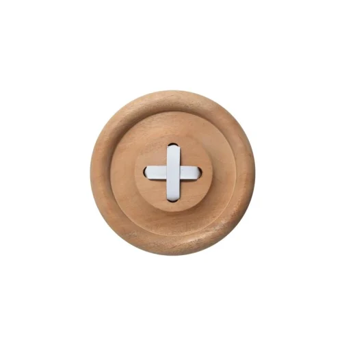 Percha botón madera