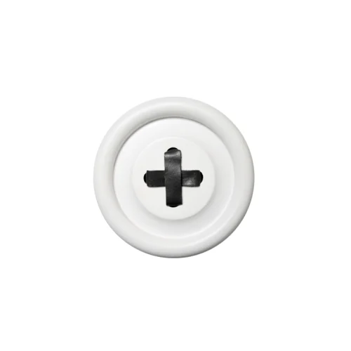 Percha Botón XL Madera Blanca