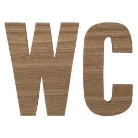 Letras de Madera para Baño | WC