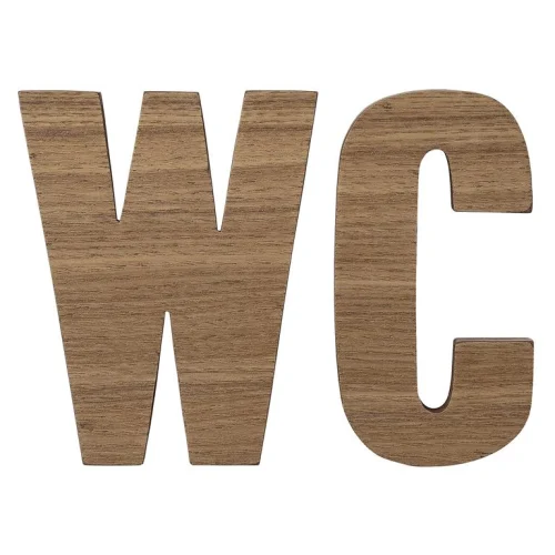 Letras Madera "WC"