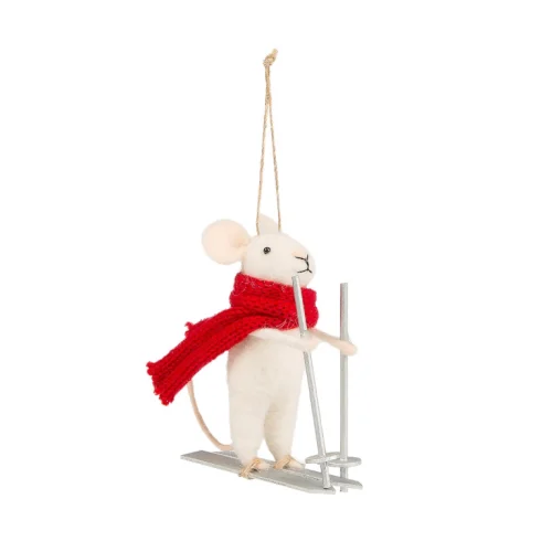 Ratón fieltro esquiador
