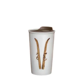 "Ski Vintge" Mug de Viaje Esquíes