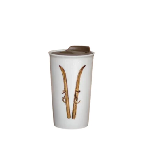 "Ski Vintge" Mug de Viaje Esquíes
