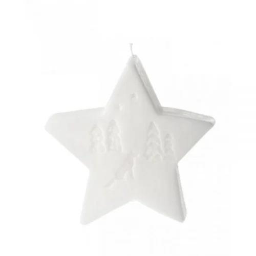Vela Decorativa Estrella Blanca