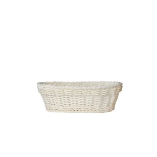Cesta Ovalada Plástico Trenzado
