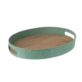 Bandeja Metal/Madera Verde
