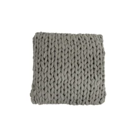 Cojín de Punto XL Gris Claro