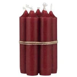 Set de 7 Velas Rojas Cortas (11 cm)