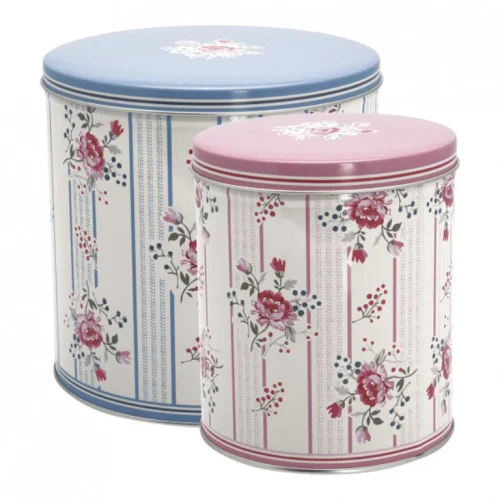 "Fiona" Pale Blue: Set 2 Cajas Metal