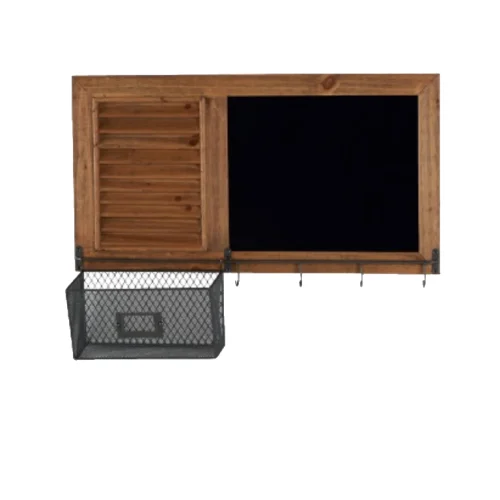 Pizarra Marco Madera c/Cesta Metal