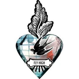 Corazón Ex-Voto 3D "Fly High"