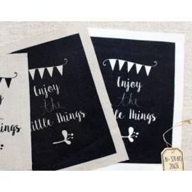Lámina de Lino "Enjoy the Little Things"