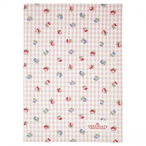 Green Gate: Paño Cocina Viola Check Pale Pink