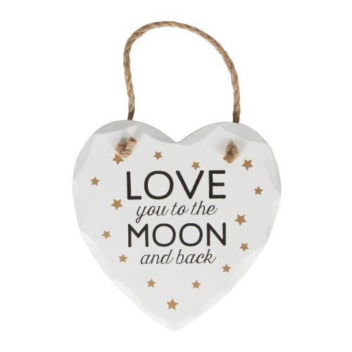 Corazón Madera "Love You To The Moon..."