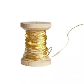 Guirnalda Alambre Dorado 60 Leds y 600 cm con Temporizador
