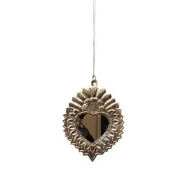 Ex-Voto Corazón Espejo & Llamas