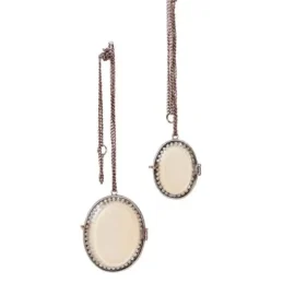 Marcos Mini Metal/Cristal c/Cadena Set 2