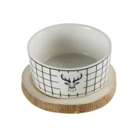 Bol Cerámica c/Soporte Madera