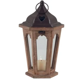 Farol Madera Hexagonal