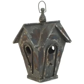 Casa Pájaros Madera Gris