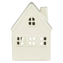 Casa Cerámica Blanca para Velas