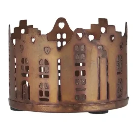 Porta Vela T-Light Metal Casitas - Set 2