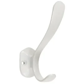 Percha Doble Metal Blanco