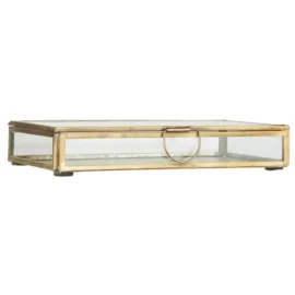 Caja Cristal/Metal Rectangular "Solitaire "para Servilletas