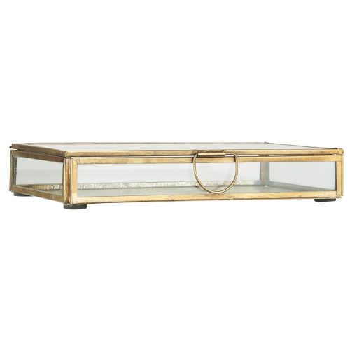 Caja Cristal/Metal Rectangular "Solitaire "para Servilletas