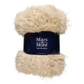 Manta EcoPiel Pelo Largo Beige