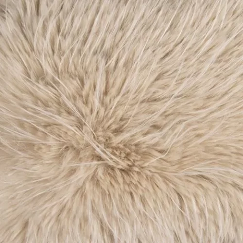 Manta EcoPiel Pelo Largo Beige - Imagen 2