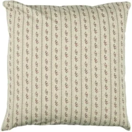 Funda Cojín Beige Flores 50x50cm