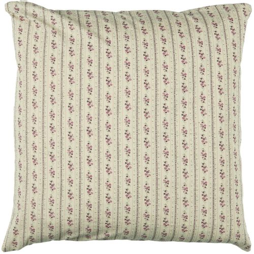 Funda Cojín Beige Flores 50x50cm