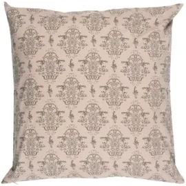 Funda Cojín Rosa Estampado Gris 50x50cm