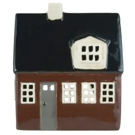 Casa Cerámica para Velas Tejado Negro
