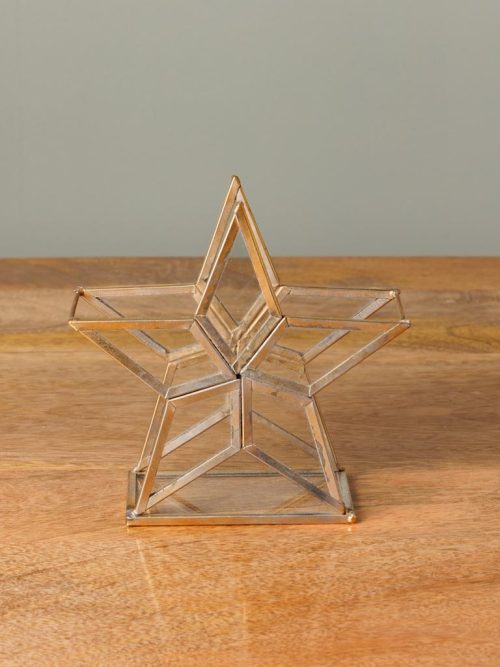 Servilletero Estrella Latón/Cristal - Imagen 2