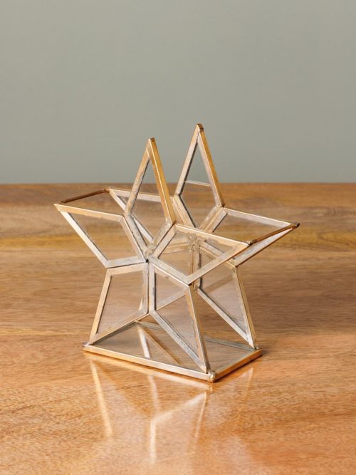 Servilletero Estrella Latón/Cristal - Imagen 4