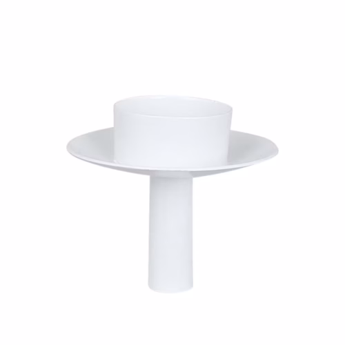 Candelabro Metal Blanco Vela T-Light
