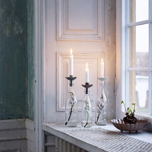 Candelabro para Botella "Ingrid" Blanco - Imagen 2