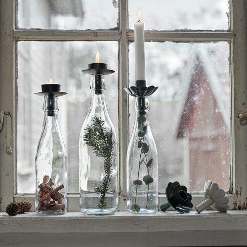 Candelabro para Botella "Ingrid" Verde Oscuro - Imagen 4