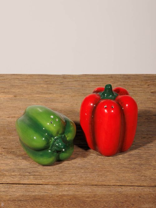 Salero y Pimentero Pimientos Verde y Rojo - Imagen 2