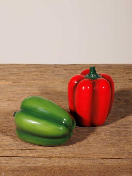 Salero y Pimentero Pimientos Verde y Rojo - Imagen 3