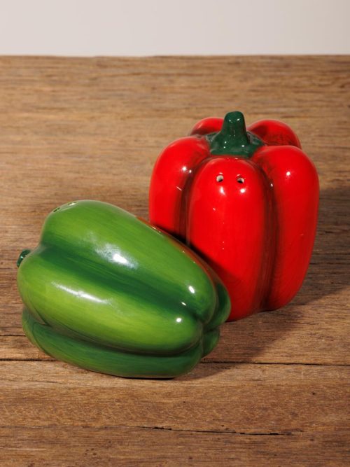Salero y Pimentero Pimientos Verde y Rojo - Imagen 5