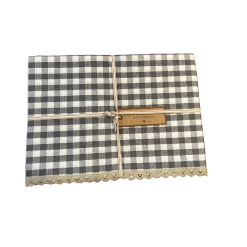 "Square Grey" Mantel Resinado c/Puntilla - Imagen 7