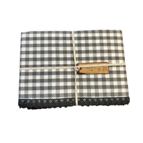 "Square Grey" Mantel Resinado c/Puntilla
