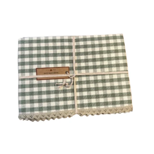 "Square Kaki" Mantel Resinado c/Puntilla
