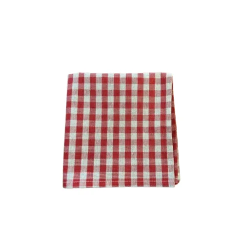 "Square Red"Servilleta Algodón
