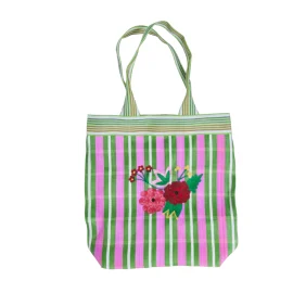 Bolsa de Plástico Reciclado – Multicolor Flower Design