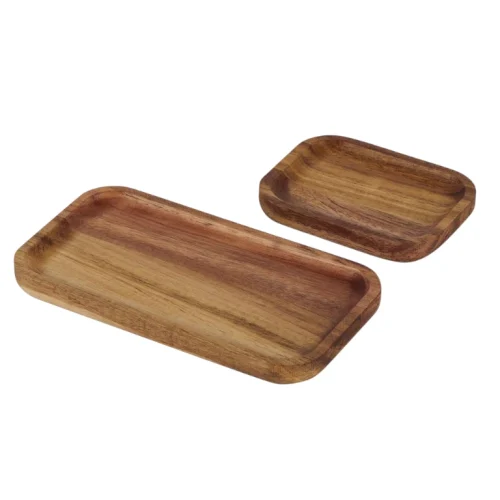 Platos Rectangulares de Acacia (Set 2)