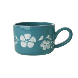 Taza Cappuccino Jade c/Flores